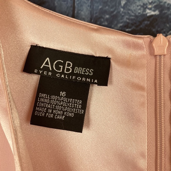 V Neckline A Line Formal Dress with subtle Ruffled accent hemline - Picture 4 of 7